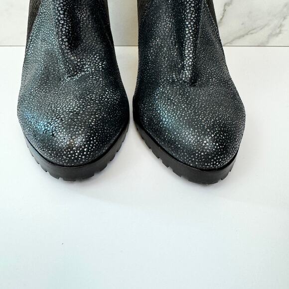 Donald J Pliner Womens Hudson Heeled Boot Size 9.5 Leather Mixed Media Brown - Picture 6 of 11